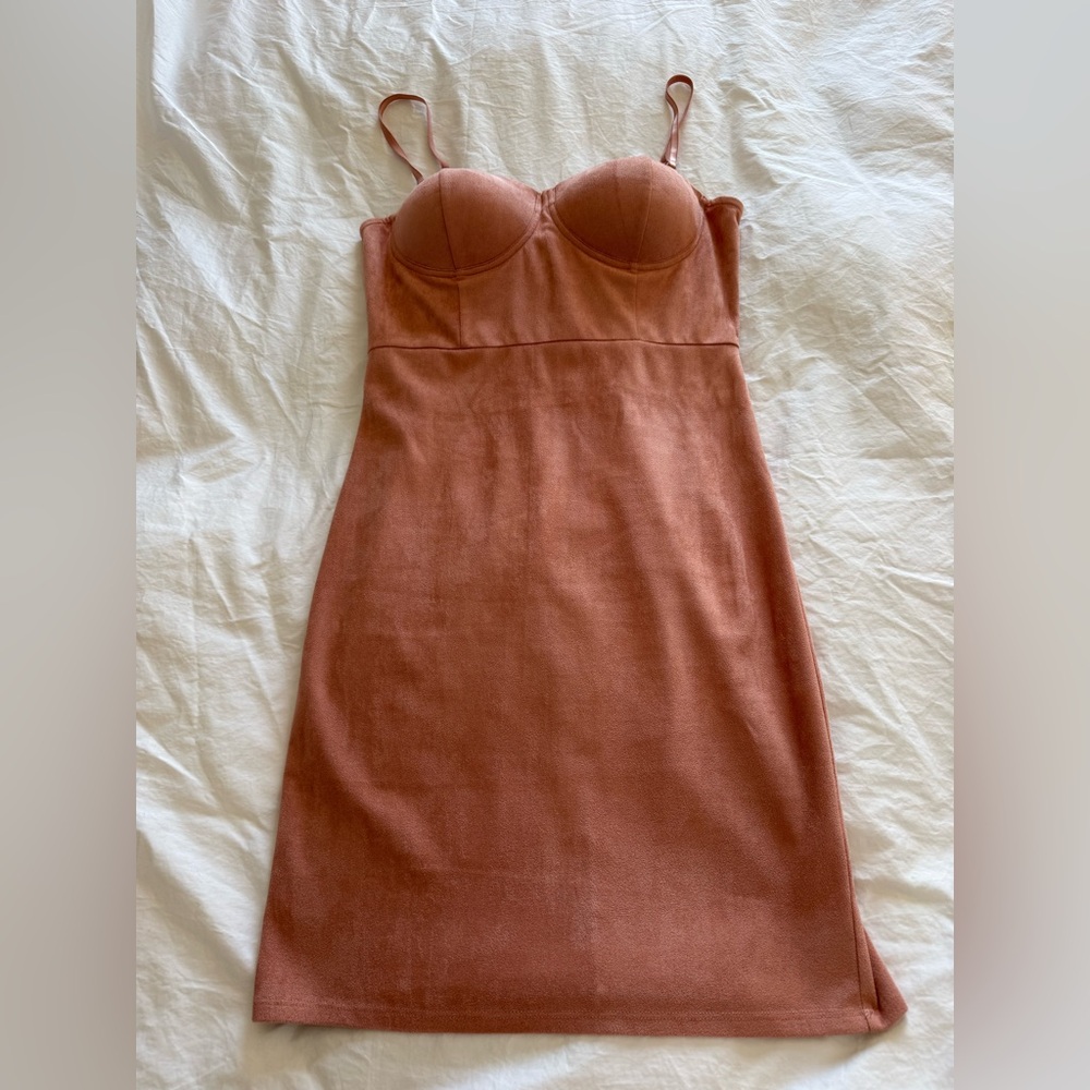 Guess Dusty Pink Strapless Dress